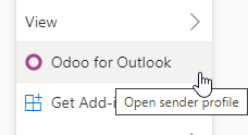 Odoo的Outlook插件按鈕