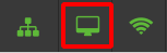 收銀點屏幕上的"屏幕"圖標顯示與屏幕的連接狀態。