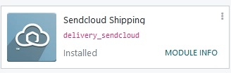 在Odoo應用程序模塊中的Sendcloud運輸模塊。