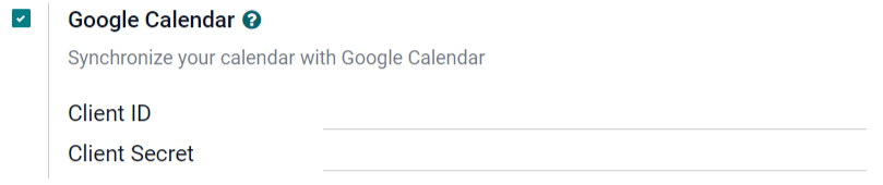 常規設置中的Google日歷復選框。